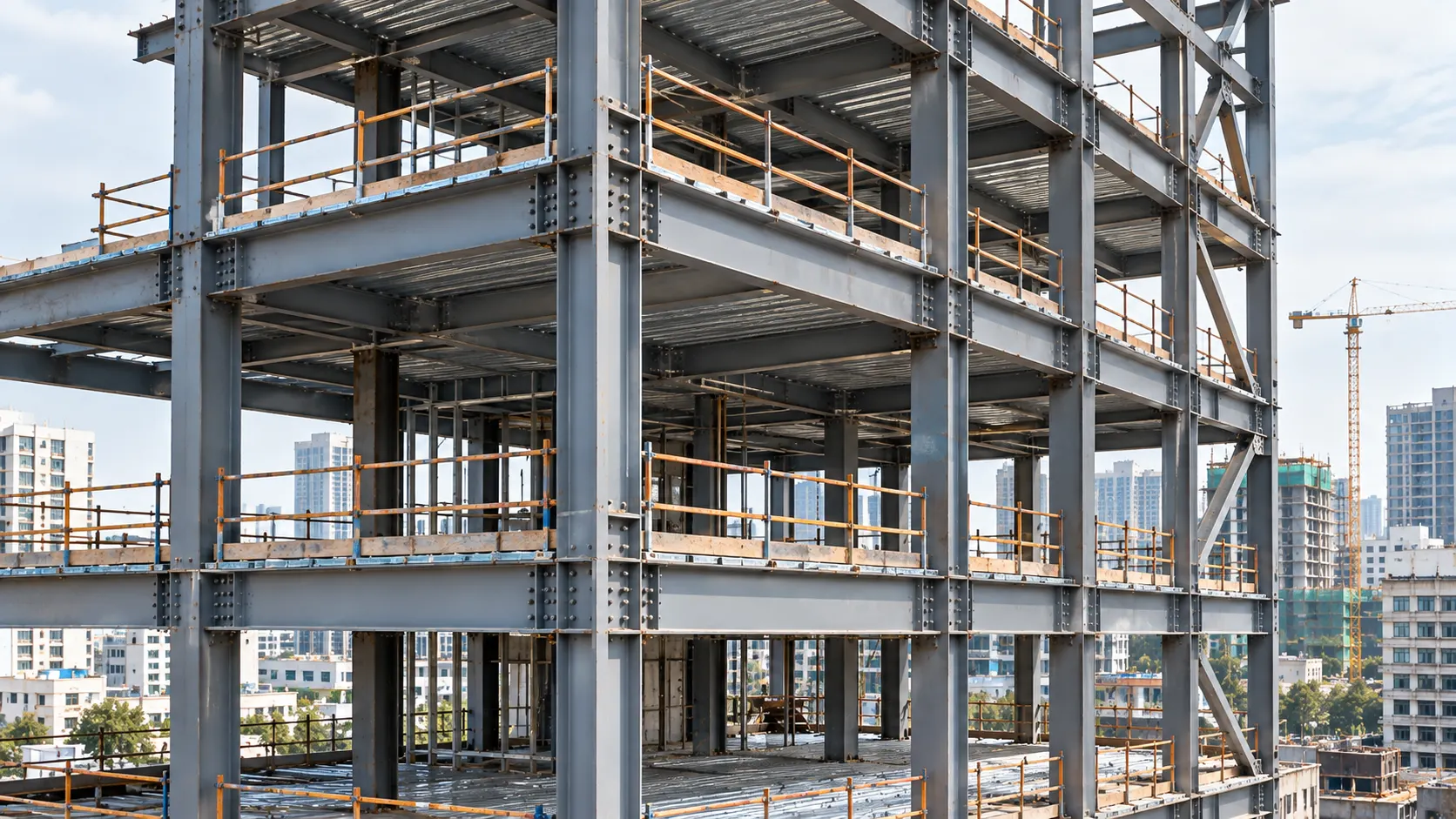 High-rise composite floor decking sheets and industrial HVAC ductwork fabricated from GI galvanized coils — Asia & Africa Metals