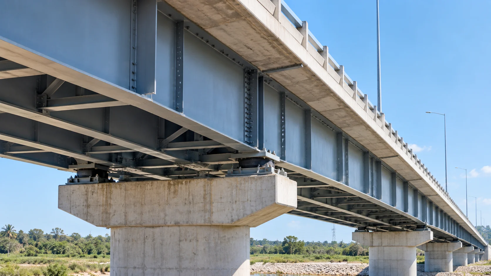 Highway viaduct and railway overpass bridge construction with fabricated heavy steel plate girders S355 — Asia & Africa Metals