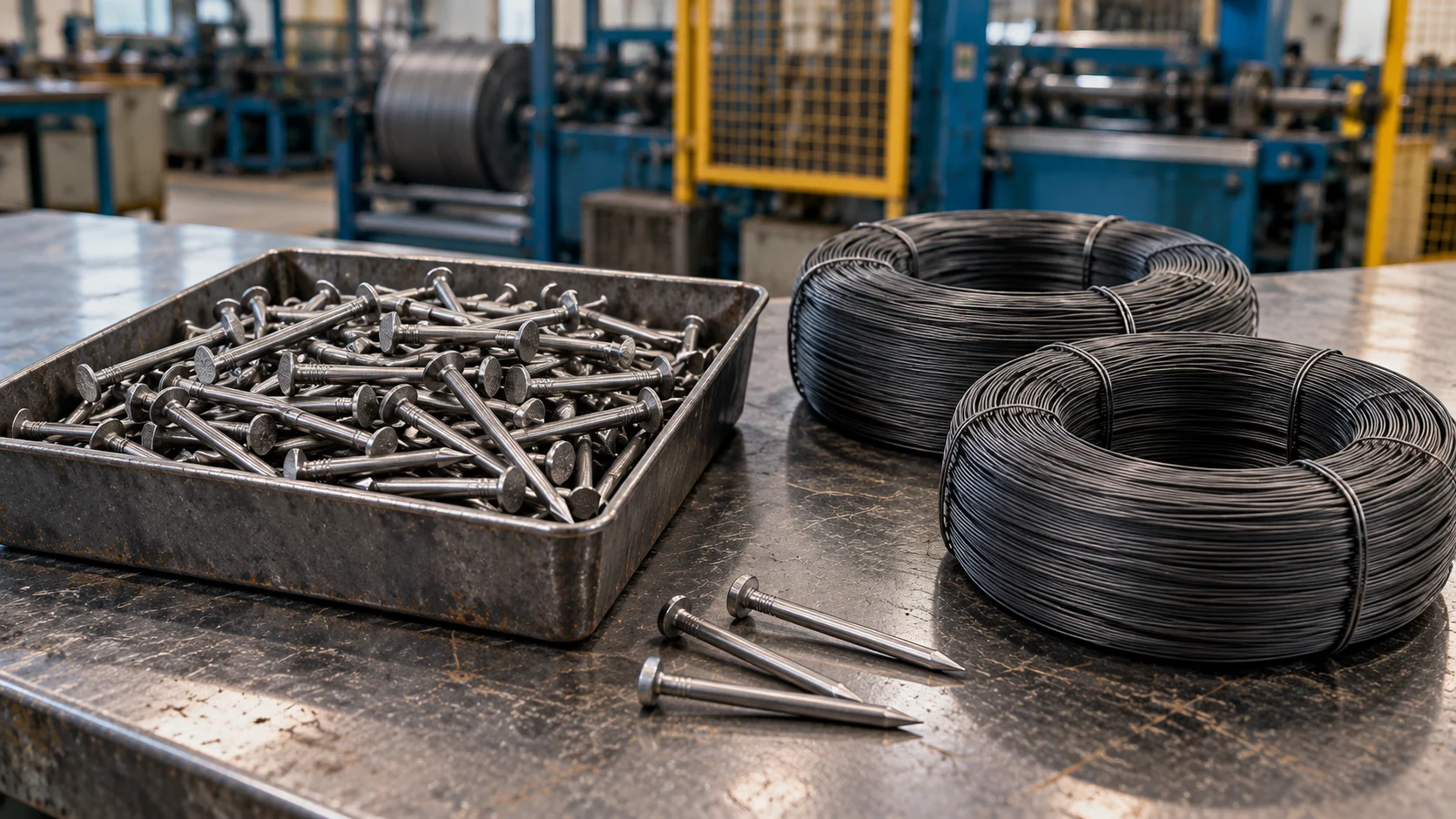 High-speed industrial nail making and galvanized steel binding tie wire manufacturing from draw wire rod — Asia & Africa Metals