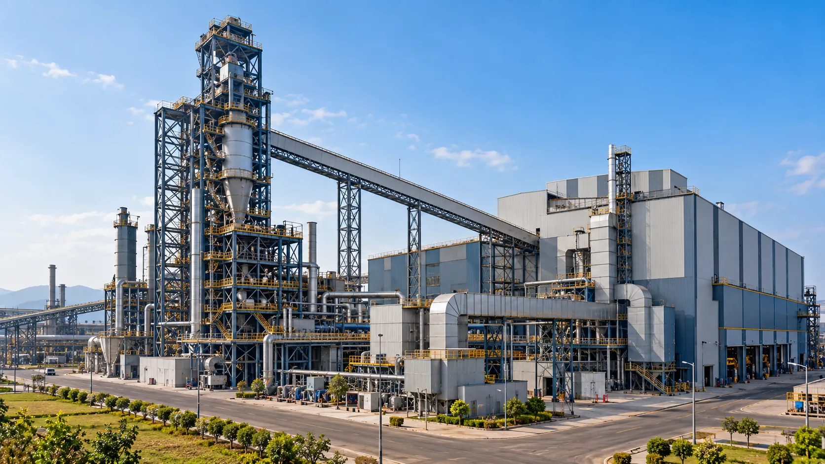 Modern low-carbon gas-based direct reduction plant shaft furnace tower for decarbonized green steelmaking — Asia & Africa Metals