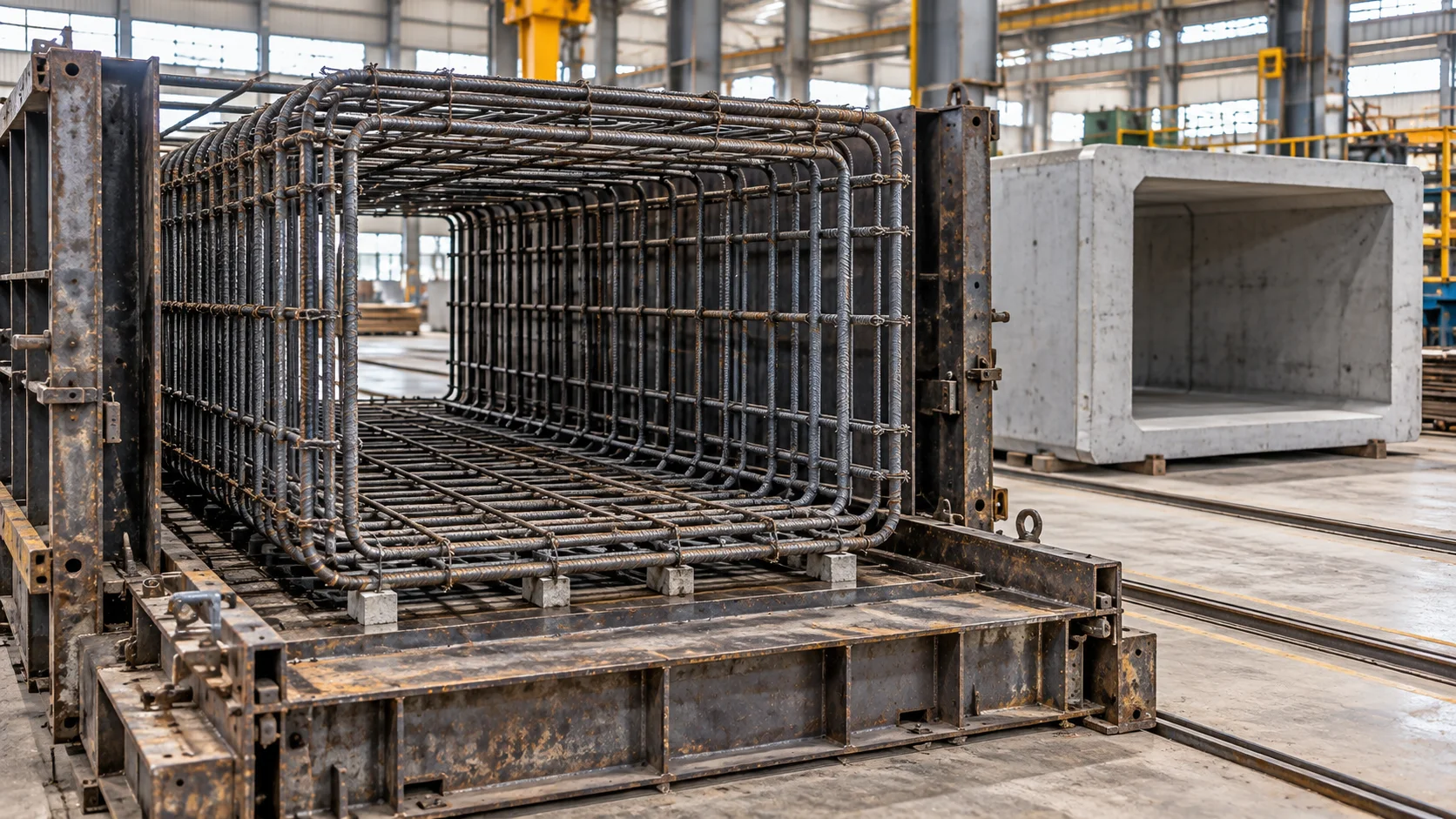 Automated precast concrete box culvert and tunnel segment rebar reinforcement fabrication ASTM A615 Grade 60 — Asia & Africa Metals