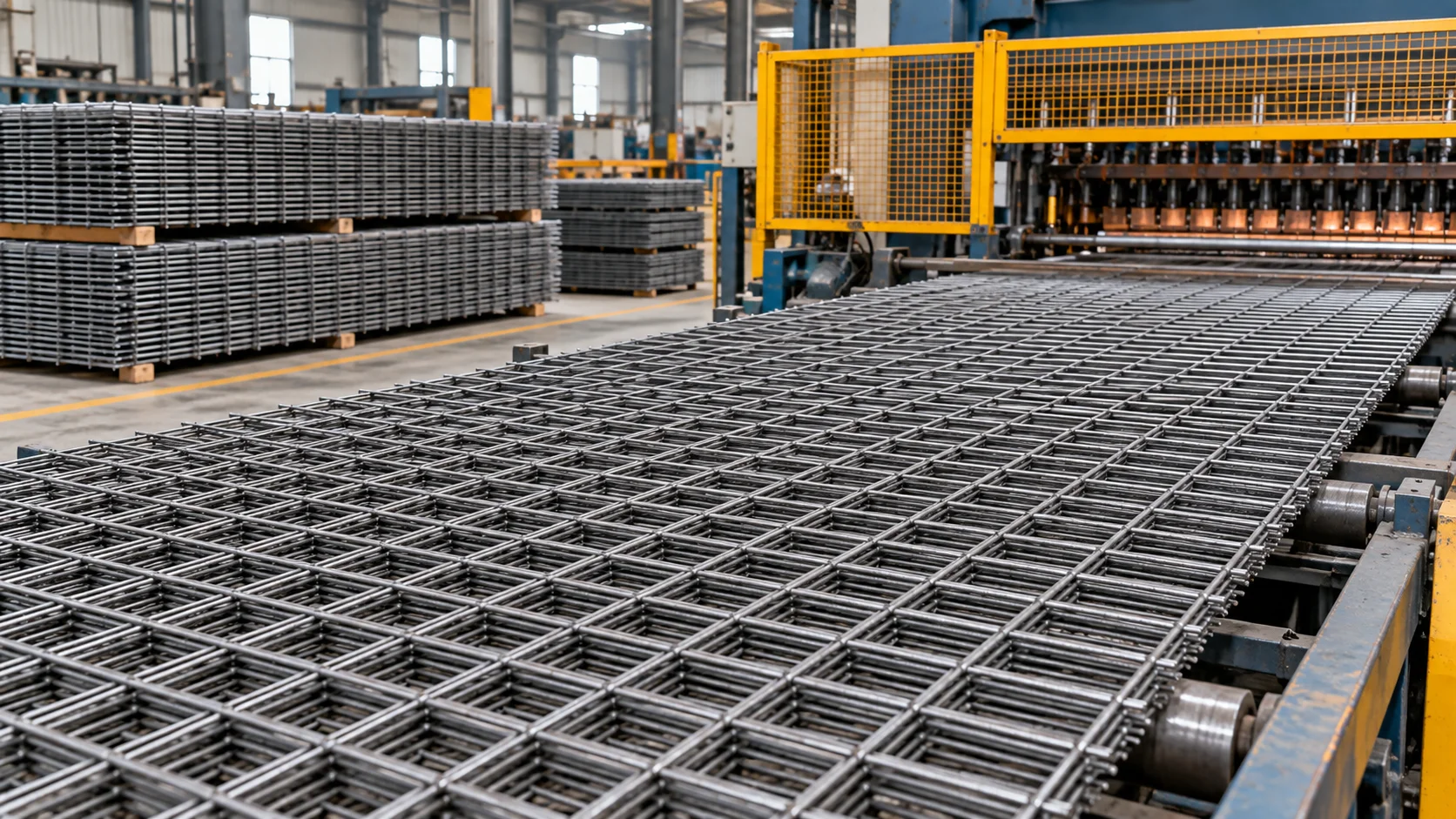 Automated industrial welded BRC reinforcement mesh manufacturing from low-carbon SAE 1006 wire rod coils — Asia & Africa Metals
